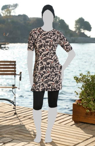 Black Swimsuit Hijab 25832-01