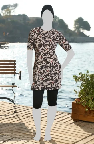 Maillot De Bain Une Pièce Avec Leggings 25832-01 Noir 25832-01