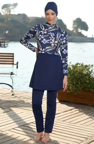 Modest Swimsuit 25930-01 Navy Blue 25930-01