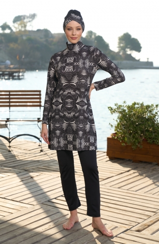 Maillot de Bain Hijab Noir 25933-01