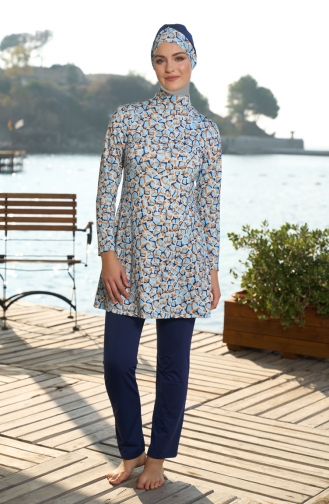 Navy Blue Swimsuit Hijab 25934-01