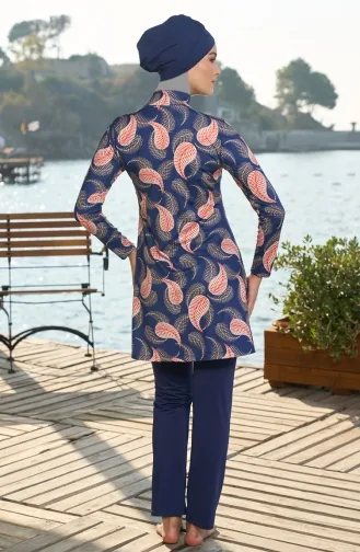 Modischer Badeanzug 25935-01 Marineblau 25935-01