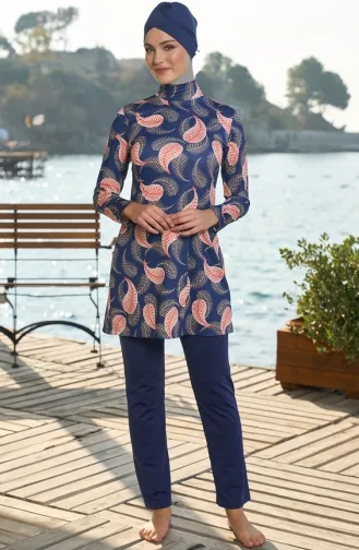 Modischer Badeanzug 25935-01 Marineblau 25935-01