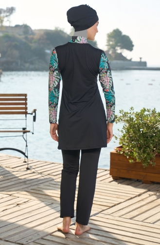 Black Swimsuit Hijab 25937-01
