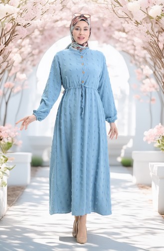 Robe Hijab Bleu Glacé 0064-01
