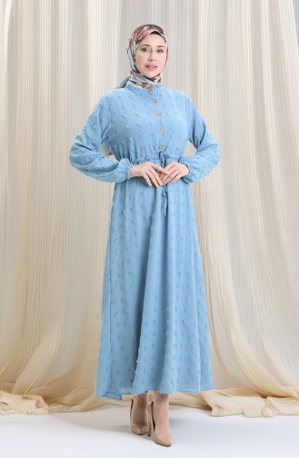 Robe Hijab Bleu Glacé 0064-01