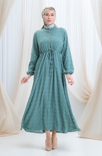 Robe Hijab Vert noisette 0064-02