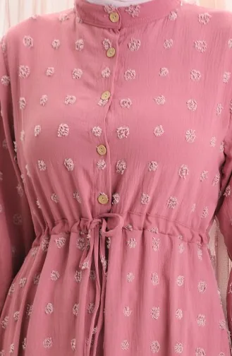 Robe Demi-boutonnée En Tissu Aerobin 0064-03 Rose Poudré 0064-03