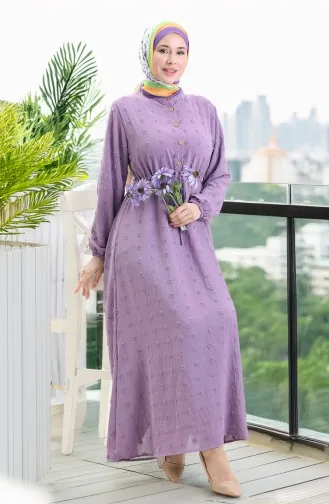 Robe Demi-boutonnée En Tissu Aerobin 0064-04 Lilas 0064-04