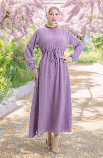 Robe Demi-boutonnée En Tissu Aerobin 0064-04 Lilas 0064-04