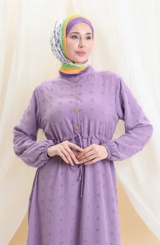 Robe Demi-boutonnée En Tissu Aerobin 0064-04 Lilas 0064-04