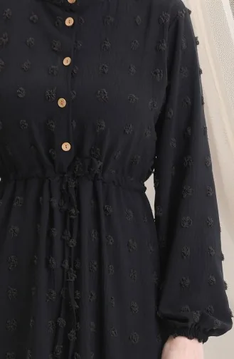 Robe Demi-boutonnée En Tissu Aerobin 0064-05 Noir 0064-05