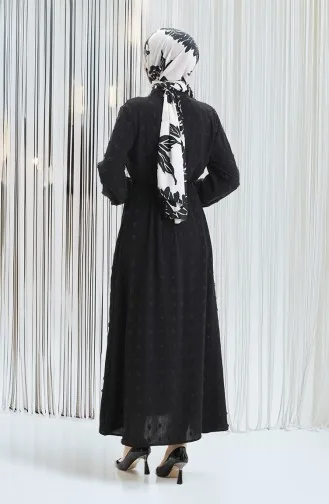 Robe Demi-boutonnée En Tissu Aerobin 0064-05 Noir 0064-05