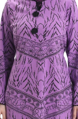 Robe à Motifs En Tissu Şile 4444-12 Lilas 4444-12