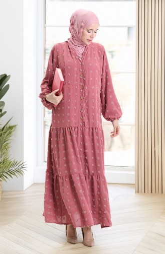Robe Hijab Rose Pâle 0062-03