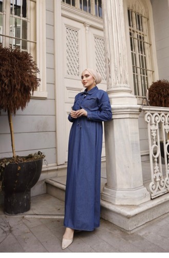Dunkelblau Hijab Kleider 182