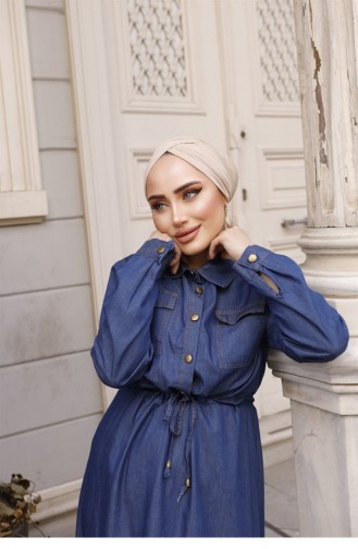 Dunkelblau Hijab Kleider 182