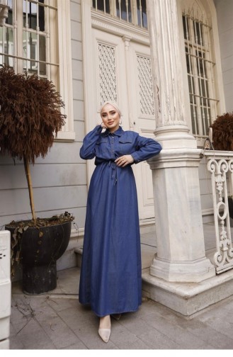Dunkelblau Hijab Kleider 182