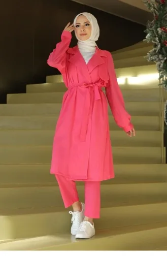 Moon Piece Detaillierter Anzug Fuchsie 657