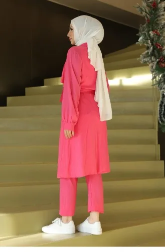 Moon Piece Detaillierter Anzug Fuchsie 657