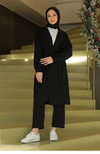 بدلة مون بيس المفصلة باللون الأسود 658
