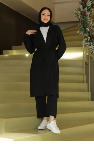 بدلة مون بيس المفصلة باللون الأسود 658