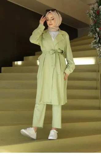 Ay Parça Detaylı Takım Mint Yeşili