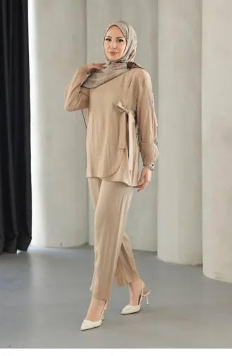 Costume En Vison Avec Détail Cravate 684