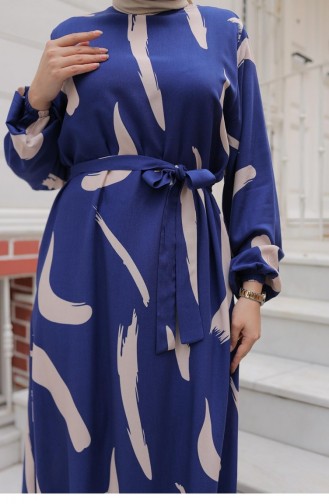Indigo İslamitische Jurk 703