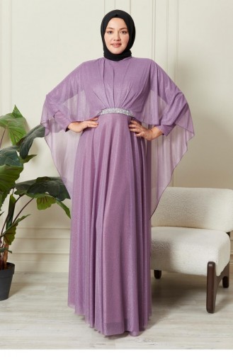 Lila Hijab-Abendkleider 8098.Lila