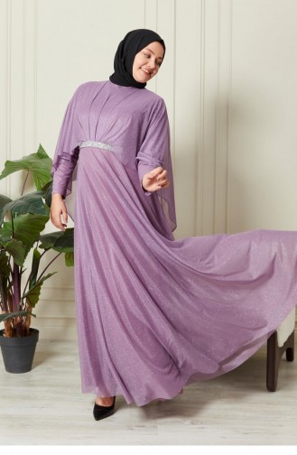 Lila Hijab-Abendkleider 8098.Lila