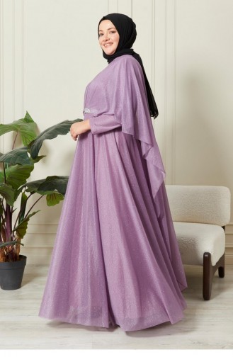 Lila Hijab-Abendkleider 8098.Lila