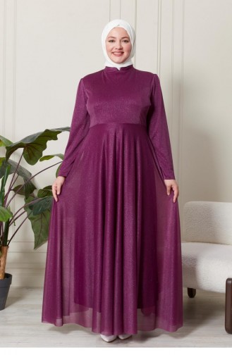 Zwetschge Hijab-Abendkleider 8098.Mürdüm
