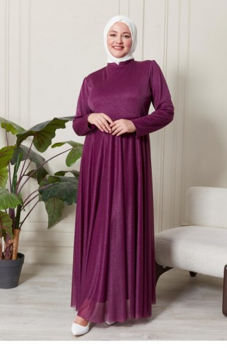 Zwetschge Hijab-Abendkleider 8098.Mürdüm