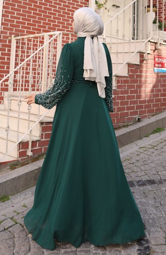 Smaragdgrün Hijab-Abendkleider 6237-03