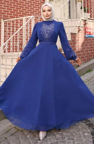 Chiffon Stein Abendkleid 6237-04 Saks 6237-04