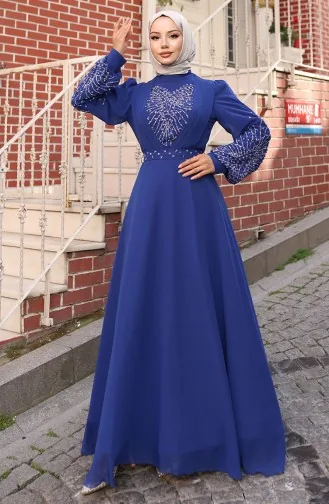 Chiffon Stein Abendkleid 6237-04 Saks 6237-04