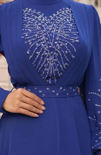 Chiffon Stein Abendkleid 6237-04 Saks 6237-04
