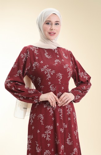 Claret red İslamitische Jurk 2047-05
