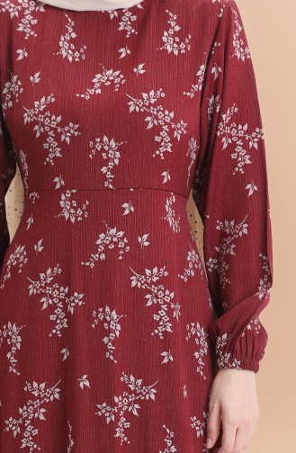 Claret red İslamitische Jurk 2047-05