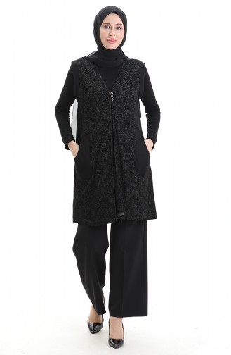 Schwarz Strickjacke 994727G-01