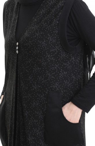 Schwarz Strickjacke 994727G-01