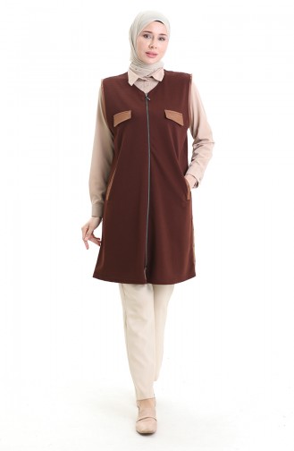 Tobacco Brown Gilet 994763-04
