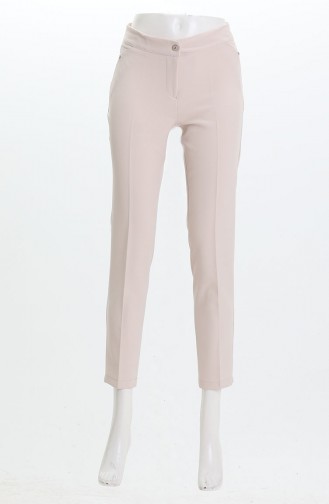 Düz Paça Pantolon 4004-02 Bej
