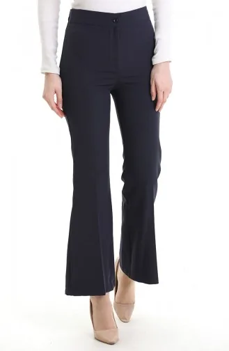 Beli Lastikli Bol Paça Pantolon 4005-02 Lacivert