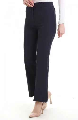 Beli Lastikli Bol Paça Pantolon 4005-02 Lacivert