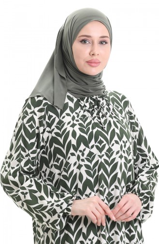 Khaki Hijab Dress 994585A-03
