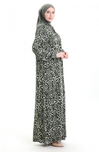 Khaki Hijab Kleider 994585B-02