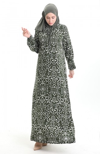 Khaki Hijab Kleider 994585B-02