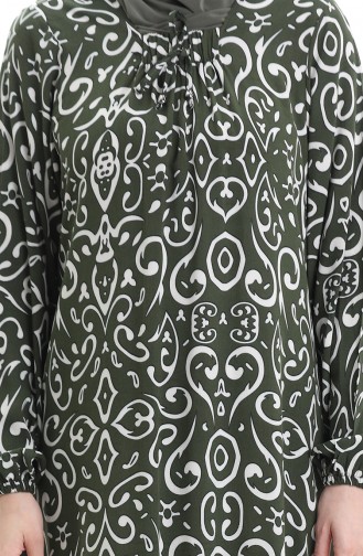 Khaki Hijab Kleider 994585B-02